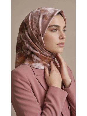 Levidor Kristal Eşarp Gül Degrade Desen Pembe