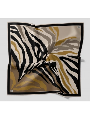 Levidor Kristal Eşarp Zebra Desen Siyah