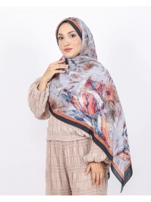 Luissa Bambu Kraş Şal Pastel Desen Siyah