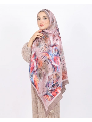 Luissa Bambu Kraş Şal Pastel Desen Vizon