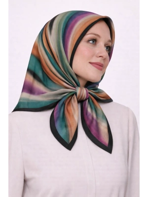 Mavi İpek Pamuklu Soft Eşarp D15