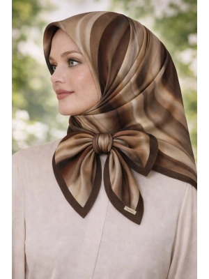 Mavi İpek Pamuklu Soft Eşarp D16