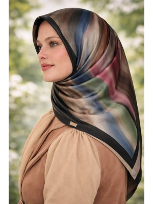 Mavi İpek Pamuklu Soft Eşarp D22