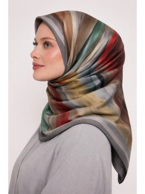 Mavi İpek Pamuklu Soft Eşarp D23