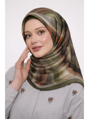 Mavi İpek Pamuklu Soft Eşarp D24