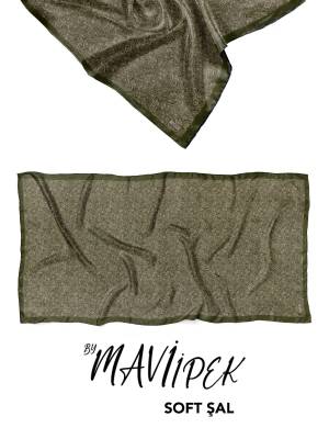 Mavi İpek Soft Pamuklu Şal Desen 2 D12