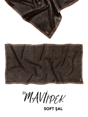 Mavi İpek Soft Pamuklu Şal Desen 2 D4