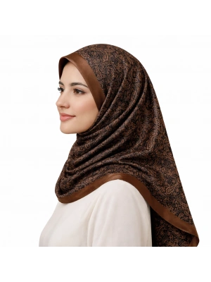 Mavi İpek Soft Pamuklu Şal Desen 2 D4