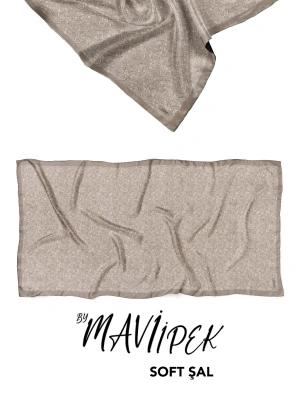 Mavi İpek Soft Pamuklu Şal Desen 2 D8