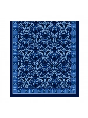 Şehri Şal Bambu Kraş Şal 6371 Lacivert