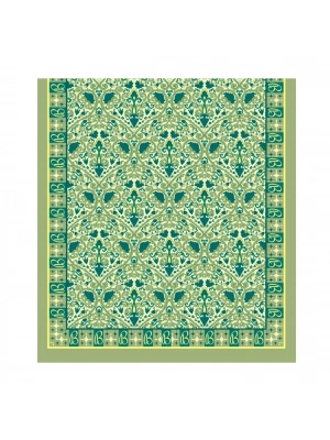 Şehri Şal Bambu Kraş Şal 6371 Mint Yeşil