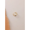14 Ayar Altın Kenar Taşlı Halka Küpe