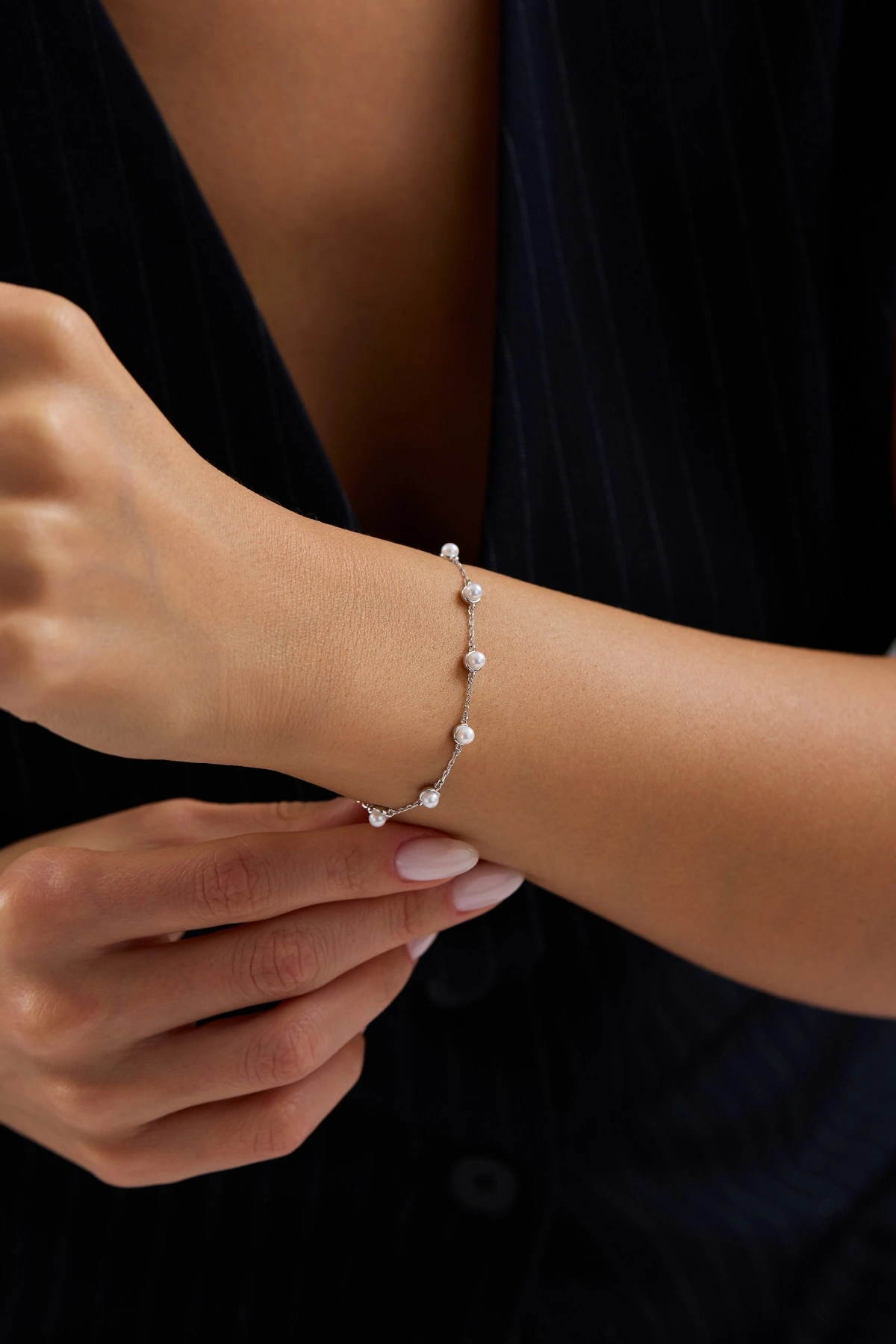 925 Ayar Gümüş Pearl Perla Bileklik