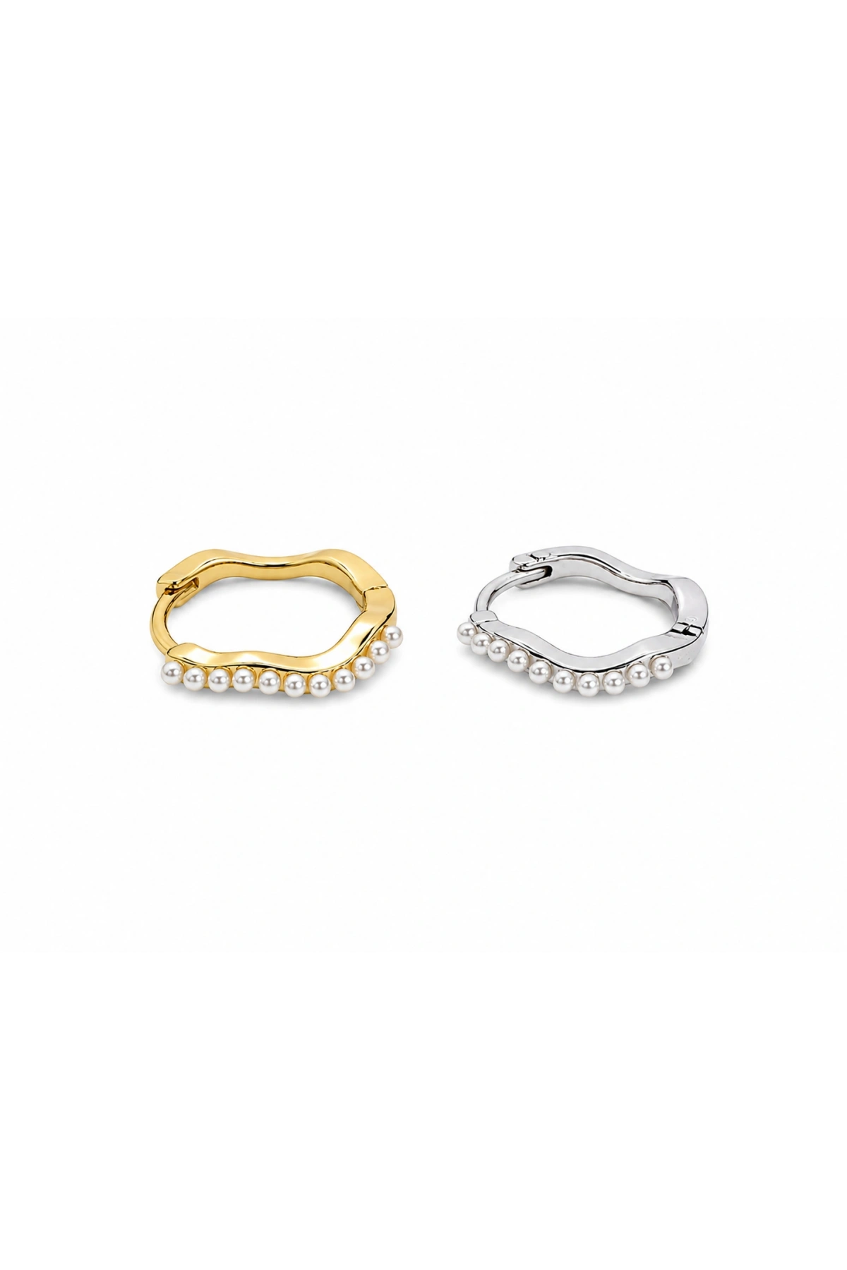 Halka Dalgalı İnci Piercing&Küpe