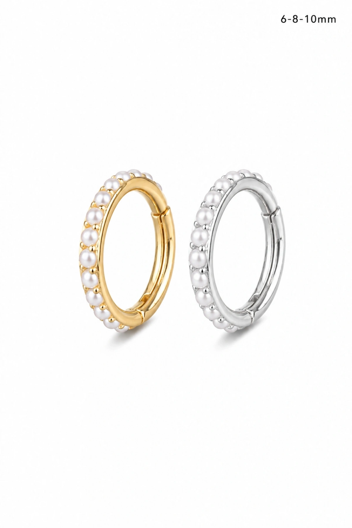 Halka Menteşe Kilit İnci Piercing&Küpe