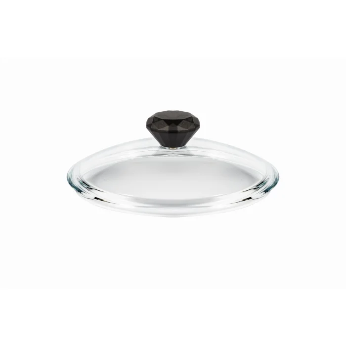 22 cm Febern Premium Bio Granit Alüminyum Döküm Nisch Tencere (Siyah-Koyu Ahşap Kulp)