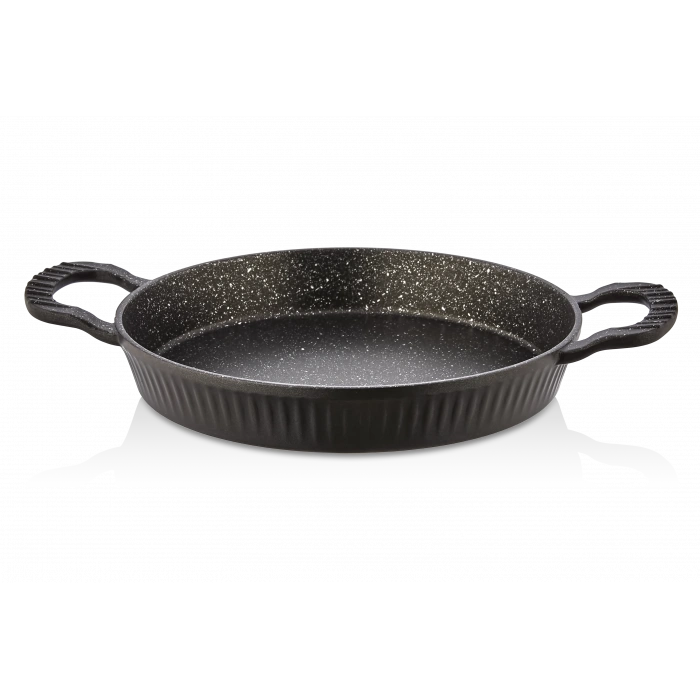 Febern Premium Bio Granit Alüminyum Döküm Nisch Sahan Seti Siyah