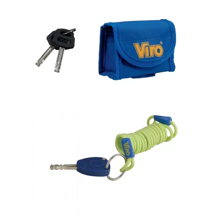 VİRO BLINDATO, 11mm Disk kilidi. motosiklet ve scooterlar için ekstra sertleştirilmiş, 3 anahtarlı. KIRILMAZ-KESİLMEZ