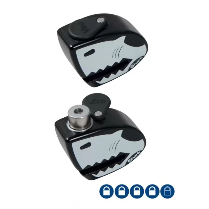Viro Shark - Ekstra dayanıklı, motosikletler için uygun, 5.5mm KIRILMAZ - KESİLMEZ disk kilidi