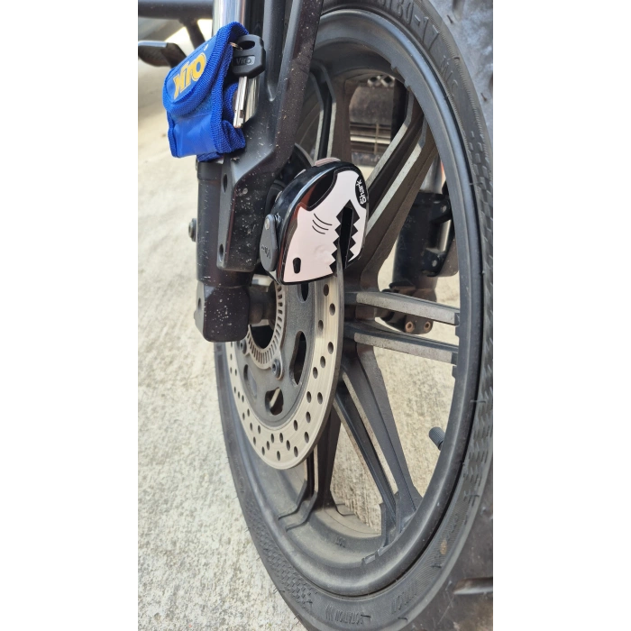 Viro Shark - Ekstra dayanıklı, motosikletler için uygun, 5.5mm KIRILMAZ - KESİLMEZ disk kilidi