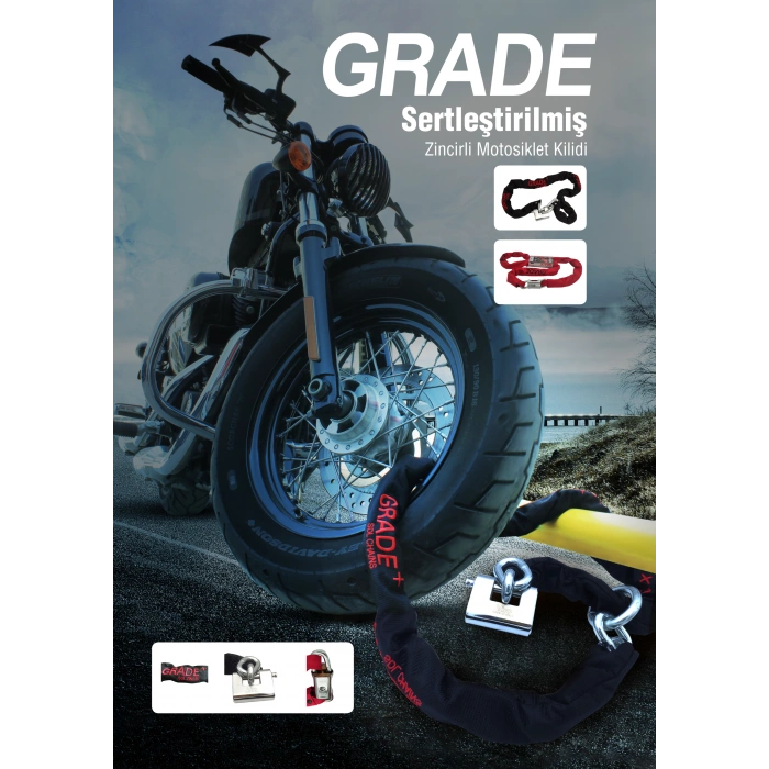 13mm GRADE Plus Motosiklet Zinciri Kesilmez Ekstra Sertleştirilmiş Zincir - Üreticiden Doğrudan Satış