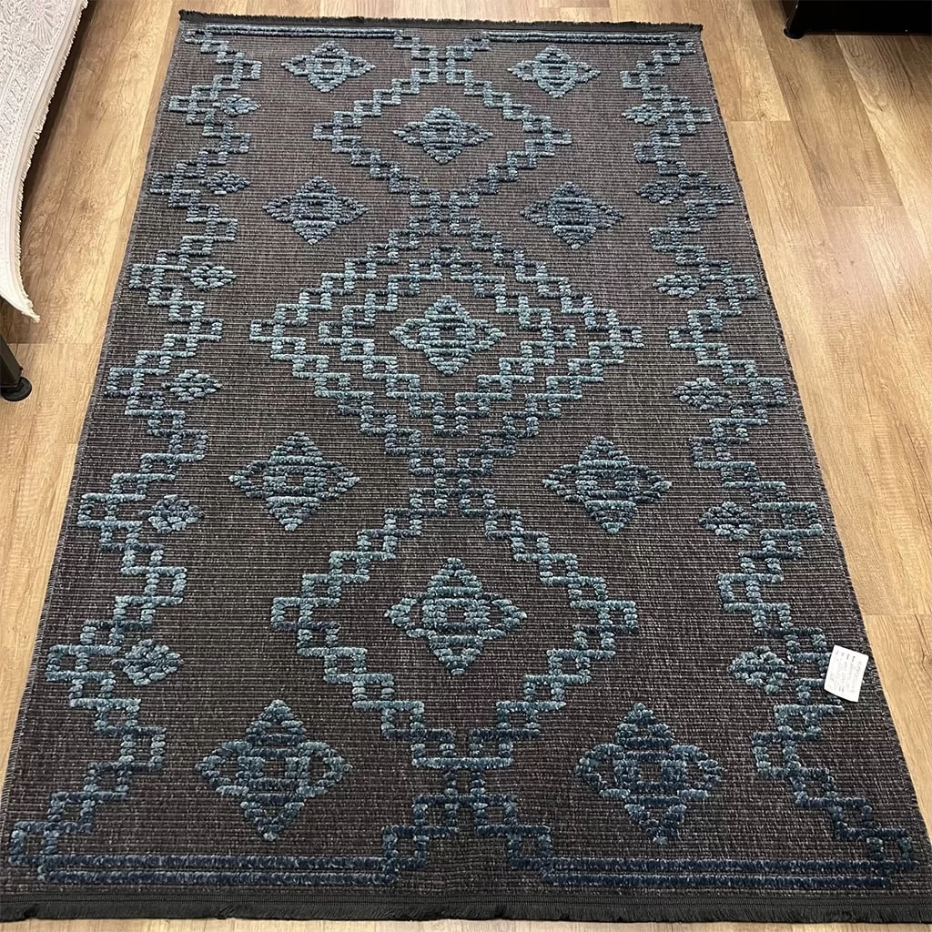 Bahariye Halı Lena C390X Antrasit Mavi Dekoratif Halı