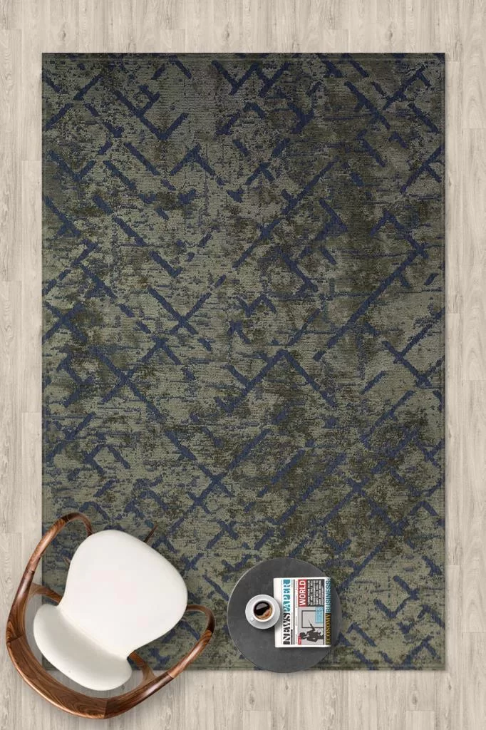 Hoom Rugs Secret Kilim Olive Yıkanabilir Dekoratif Kilim