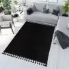 Hoom Rugs Tğr Cool Siyah Peluş Yıkanabilir Halı