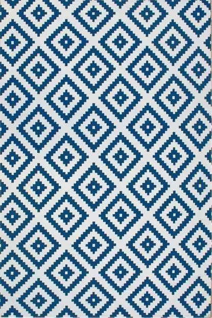Eko Halı Luna LN 34 White Navy  Dekoratif Kilim