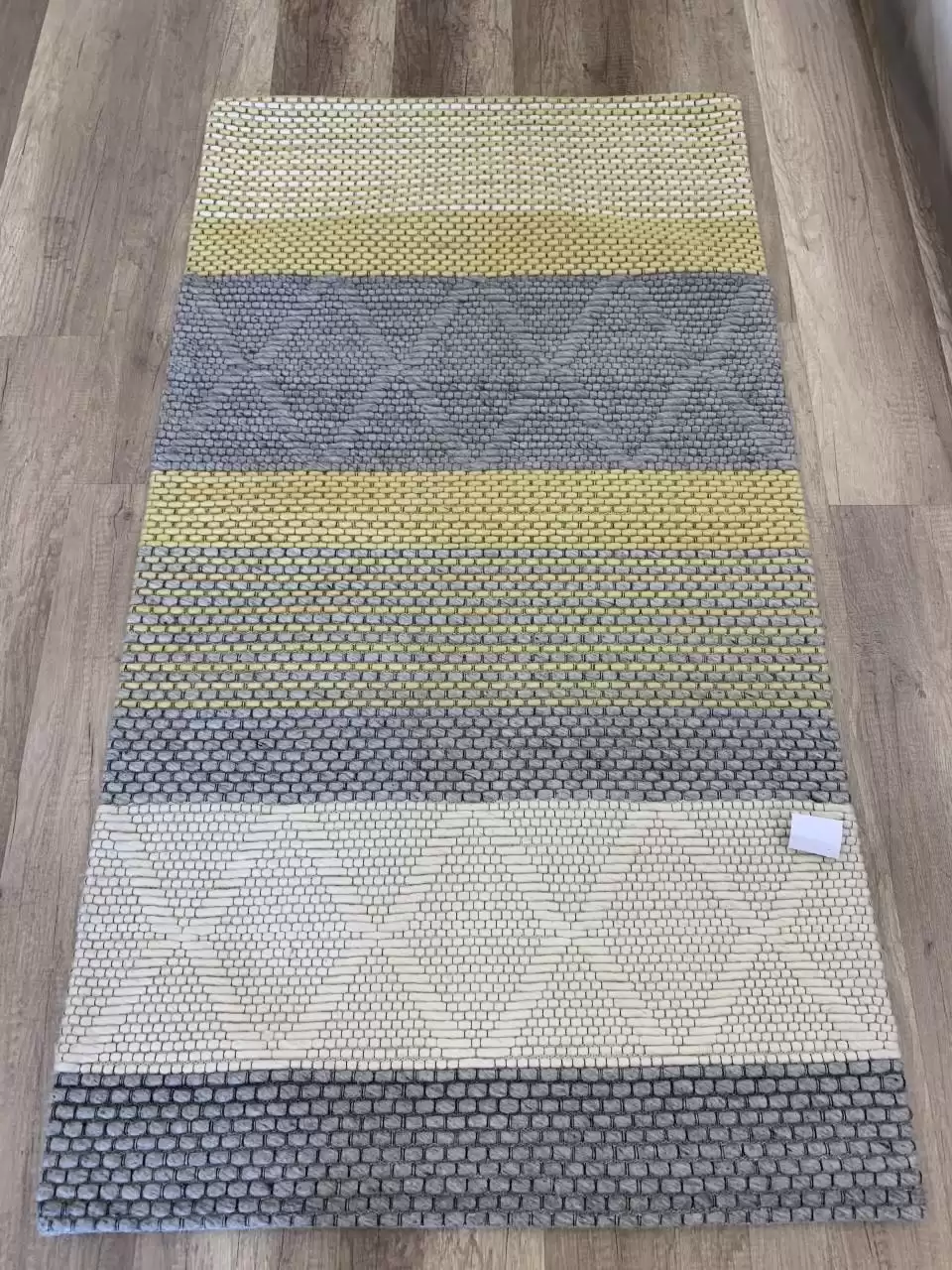 Eko Halı Oxford 3957 Yellow Grey El Dokuma Yün Halı
