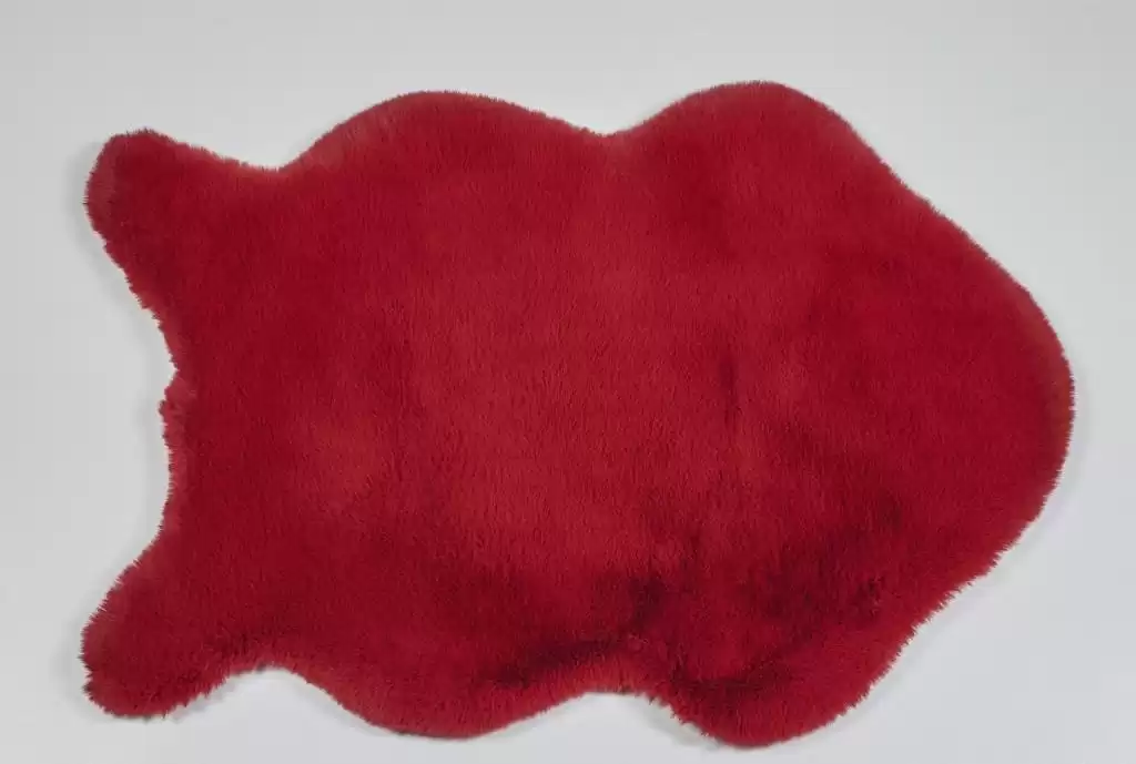 Hoom Rugs Rabbit Fur Flame Red Dekoratif Suni Post