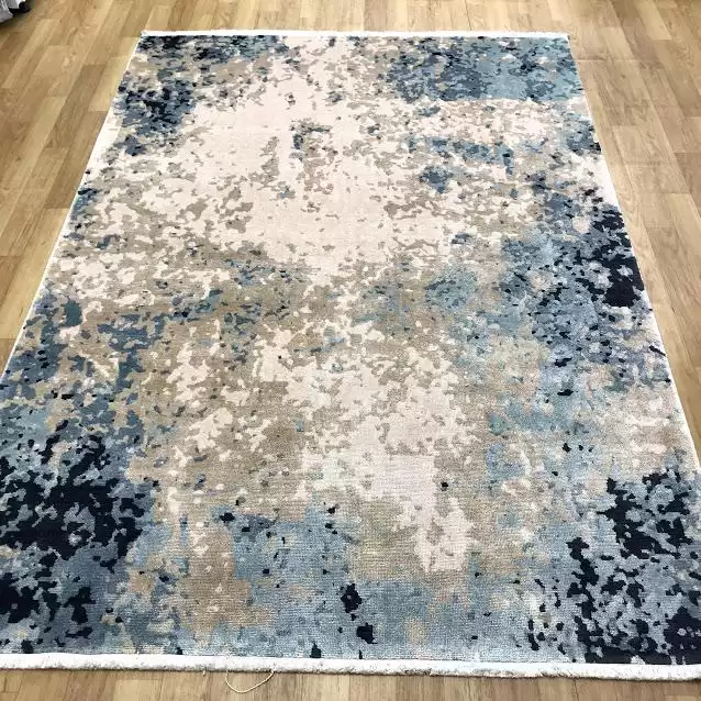 Eko Halı Antik Uşak 5430 Beige Blue Modern Özel Tezgah Halısı