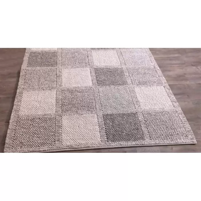 Eko Halı Jade Marjory Natural Kazak Örgü Desenli El Dokuma Örgü Halı