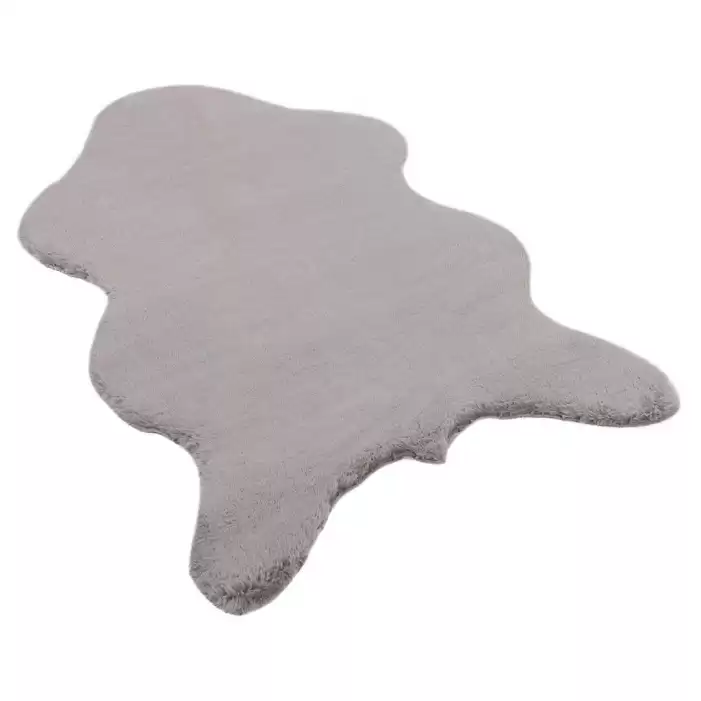Hoom Rugs Rabbit Fur Cool Grey Dekoratif Suni Post