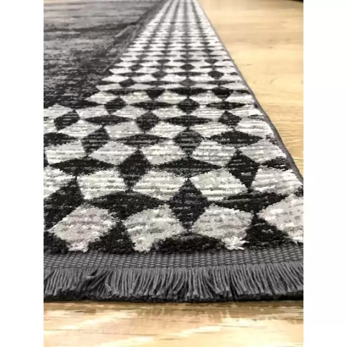 Hoom Rugs Rome 8704 Gri Antrasit Modern Salon Halısı