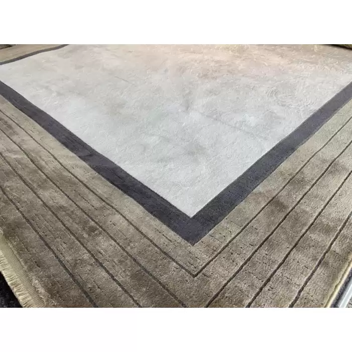 Hoom Rugs Rome 8727 Krem Gold Çerçeveli Modern Salon Halısı