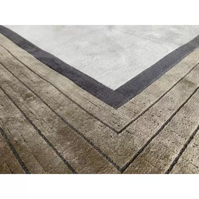Hoom Rugs Rome 8727 Krem Gold Çerçeveli Modern Salon Halısı