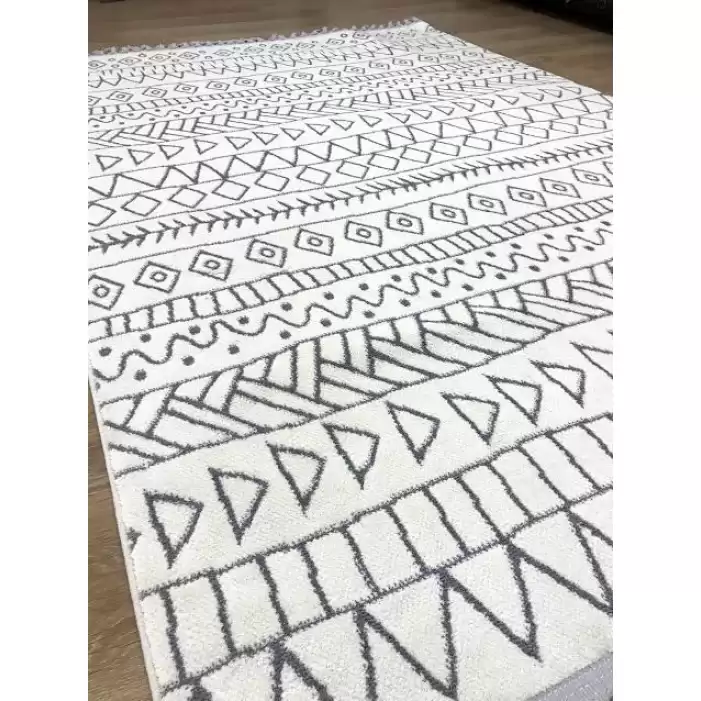 Hoom Rugs Viking 1604 Beyaz Gri Modern Halı