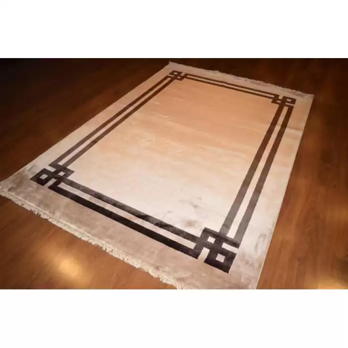 Hoom Rugs York 201 Bej Çerçeveli Modern Salon Halısı