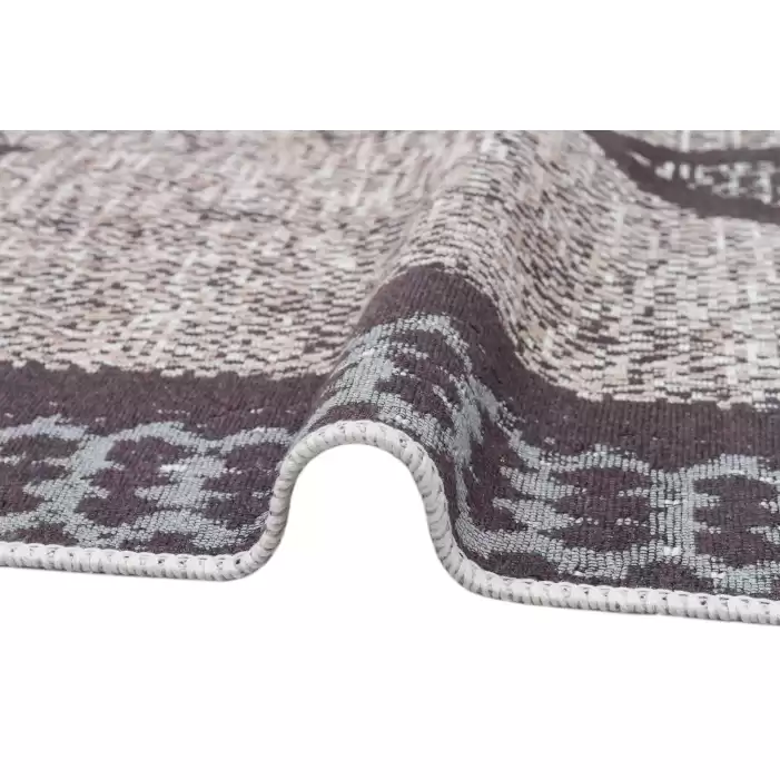 Eko Halı Arya AR 02 Grey Yıkanabilir Pamuk Çift Taraflı Kilim