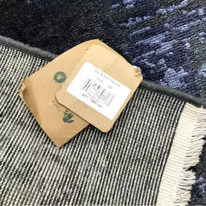 Eko Heritage 606 Black Modern Özel Tezgah Halısı