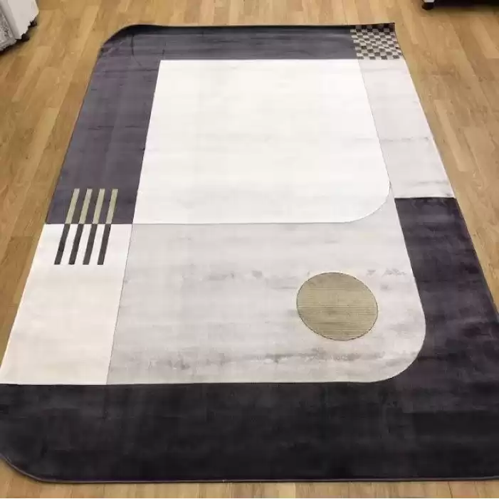 Hoom Rugs Tuft 9001 Krem Antrasit Modern Salon Halısı