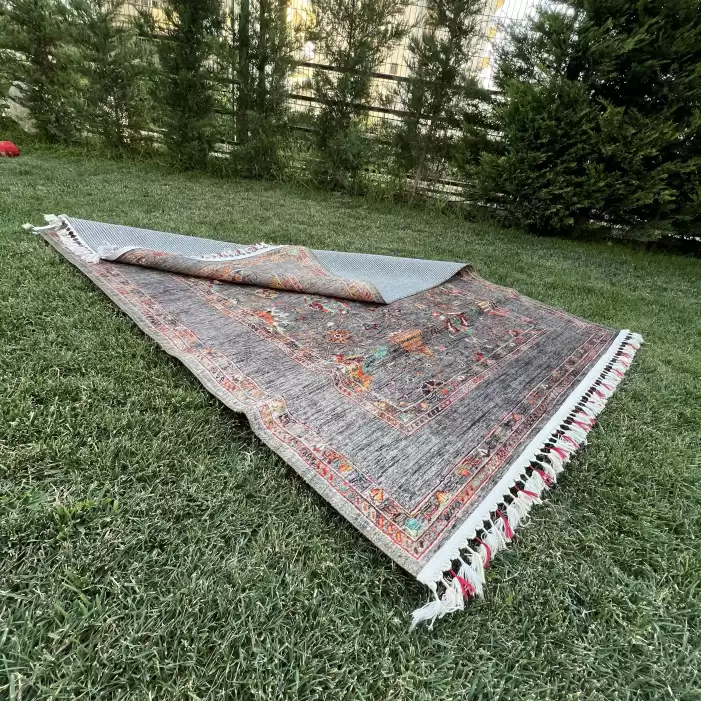Tuğra Halı Şal 10620 Fırsat Etnik Desenli Modern Kilim