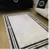 İpek Halı Erva 18101 Gri Siyah Çerçeveli Modern Salon Halısı
