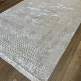 İpek Halı Sihir 17306 Beyaz Krem Modern Salon Halısı