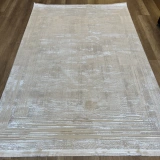 İpek Halı Sihir 17306 Beyaz Krem Modern Salon Halısı