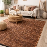 Hoom Rugs Vintage VTG 101 Taba Dekoratif Yıkanabilir Kilim