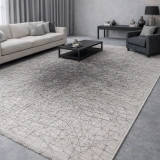 Hoom Rugs Emperor Krem Antrasit Yüksek Kalite Sık Dokuma Salon Halısı