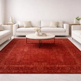 Eko Halı Shıraz SHR 03 Red Vintage Tarzlı Yumuşak Dokulu Modern Makine Halısı