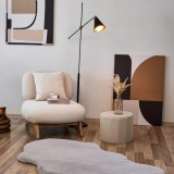 Apex Palma Gri Peluş Post Şekilli Halı